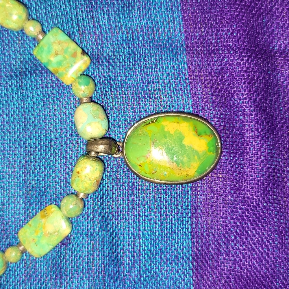 Barse Carico Lake Turquoise. & 925 Necklace w/ Pendant